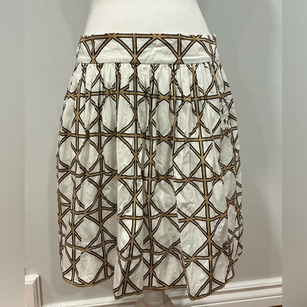 Geometric Print midi skirt